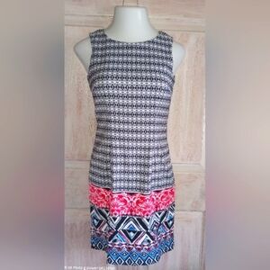 Mario Serrani Sleeveless Patterned A line Dress